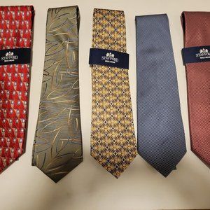 Lot of 5 Stafford Neckties NWT Never Worn